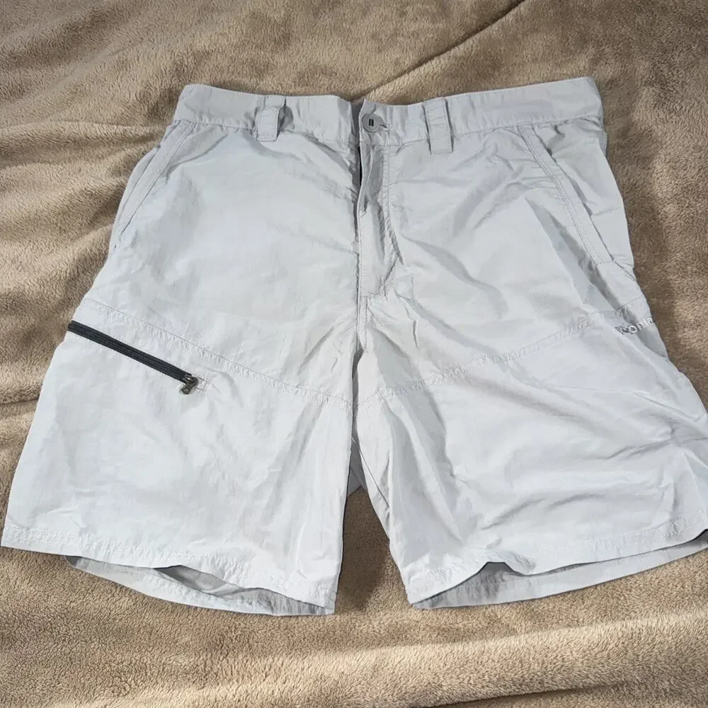 Patagonia‎ Guidewater Shorts Mens M Gray Cargo Nylon Elastic Waist 9 In Inseam